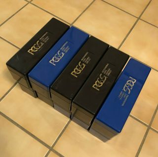 10 Pcgs Blue Boxes With Snap On Lid Each Hold 20 Certified Slab Coin Holders