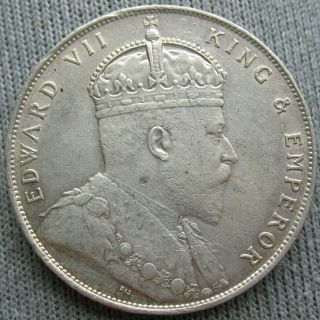 1909 Straits Settlements Silver 1 Dollar