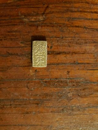 Japanese Nishu Kin Gold Bar 1832 - 1858