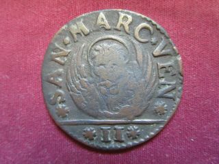 Venice Gazzetta Morea & Army Copper Coin Saint Marc Winged Lion Greece