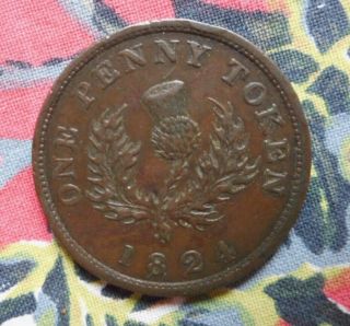 Canada - Province Of Nova Scotia One Penny Token 1824.