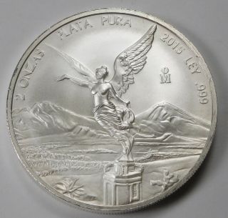 Mexico - 2015 2 Onza Libertad 2 Oz.  999 Silver Coin