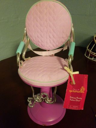 Battat Our Generation Salon Chair Hair Stylist Pink Sitting Pretty For 18 " Doll