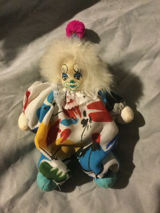 Miniature Clown Doll Happy 6 Inches Porcelain