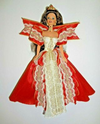 Barbie Happy Holidays Special Edition Red Ribbon Lace Gown Barbie Doll