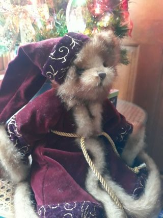 Bearington Bear Christmas Maroon Robe 12 Inches Santa Collectible