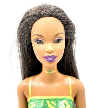 Palm Beach Christie Doll Barbie African American Green Painted On Bikini 11.  5”
