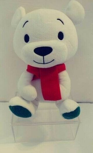 2016 Hallmark Teddy Bear White With Red Scarf Soft Plush Stuffed Animal Doll 9 "