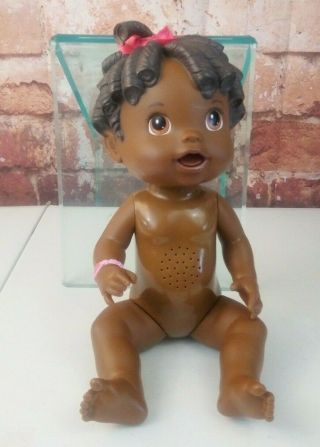 Hasbro Baby Alive All Gone African American Doll Talking Baby Molded Hair