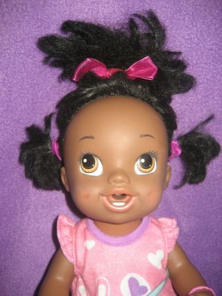 2013 African American Brushy Brushy Baby Alive Doll With Toothbrush Euc