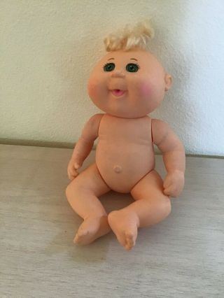 2016 Cabbage Patch Baby Doll 12 " Blonde With Green Eyes Drink & Wet