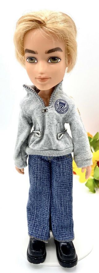 Bratz Doll Boyz Bryce With Sweatshirt Top Jeans Black Dress Shoes Rooted Blonde