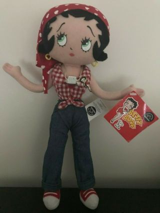 12 " All American Betty Boop Plush Posable Doll Licensed 44159 Applause 2003
