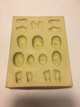 Sculpey Flexible Polymer Clay Mold Miniature Dolls Faces Hands Feet