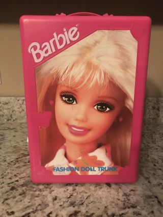 Barbie Fashion Doll Trunk Carrying Case Mattel 1998 Dolls Toys Storage