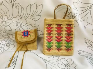 American Girl Woven Pattern Bag & Belt Pouch Purse - For Kaya