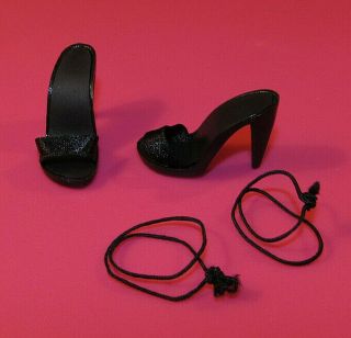 Gene " Sparkling Seduction " Black Doll Shoes/heels Only Fits: Alex/tonner/violet