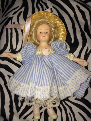 Jocely Mostrom Doll Ornament 6 " Kurt Adler Bo Peep Collectible Porcelain Doll