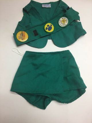 Build - A - Bear Junior Girl Scouts Uniform Skort & Sash W Patches Teddy Clothes