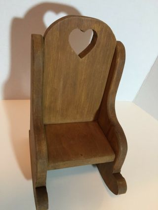 Solid Wood Rocking Chair For Doll Or Stuffed Animal