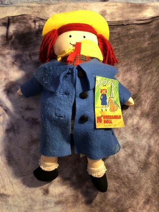 1994 Madeline Dressable Plush Doll By Eden 15 Inches - Complete Outfit
