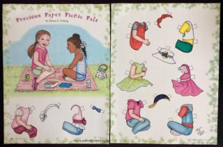 Precious Paper Picnic Pals Paper Doll By Diana Vining,  Mag.  Pd.  2017