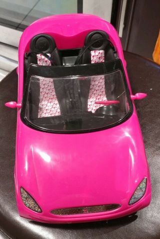 Mattel Barbie Hot Pink Convertible Cruiser Sports Car 2009 Very 