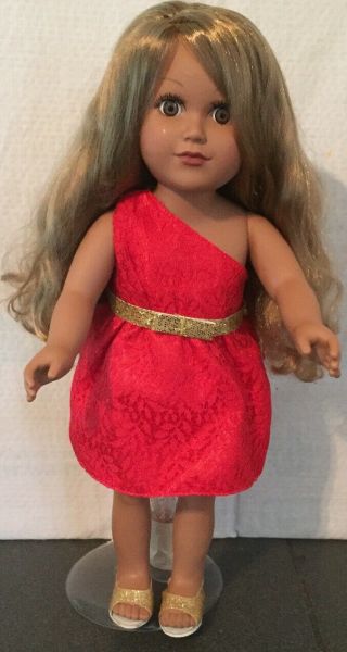 Adorable My Life 18 " Doll Olive Skin With Brown Eyes And Curly.