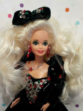 Gorgeous Happy Holidays Barbie Doll,  Gorgeous Gown,  Shoes,  Blonde Hair,  Excd Mattel