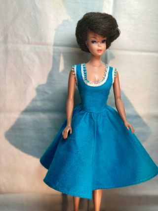 Flirty Turquoise Clone Dress for Vintage Barbie,  SHIPS 3