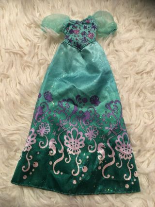 Disney Princess Royal Shimmer Ariel Doll Dress Only Replacement Part Green