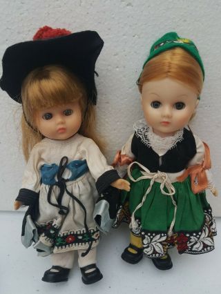 Vintage Vogue Group Of 2 Ginny Dolls From Far - Away Lands