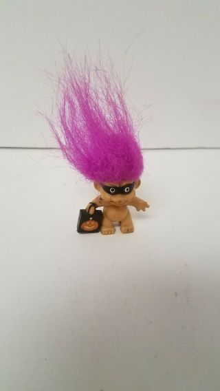 Russ Pencil Topper Troll Purple Hair Halloween 1 1/2” Tall
