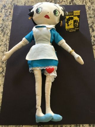 Betty Boop Waitress 16 " Kellytoy 1999 Stuffed Plush Doll W/tags