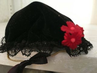 Black Bonnet Hat For Your 8 " Madame Alexander Dolls