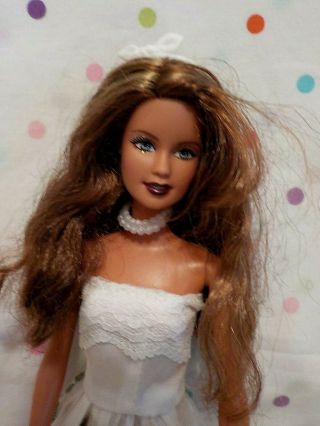 Gorgeous Fashionista Barbie Doll,  Brunette,  Pretty Dress,  Shoes,  Handbagexcd Mattel