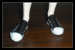 Shoes Mattel Ken Model Muse Barbie Doll Basics Black & White Tennis Sneakers