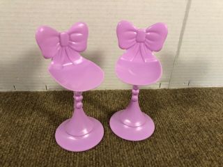 Barbie Pinktastic Glam Vacation House Lavender Stools Bow Chairs