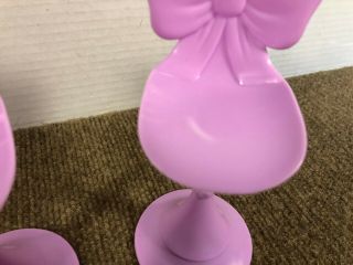 Barbie Pinktastic Glam Vacation House Lavender Stools Bow Chairs 3