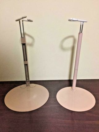 2 Doll Stands Tan 9 " Tall Expands Up 16 " Tall