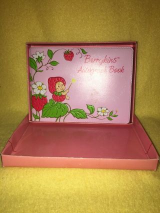 Vintage Strawberry Shortcake Berrykins Autograph Book American Greetings W/box