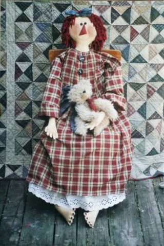 Pattern - Primitive Big Raggedy Annie Doll Large 42 " Gal You Are Special