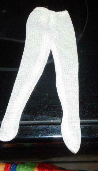 White Iradescent Tights/leggings For Curvy Barbie & Friends