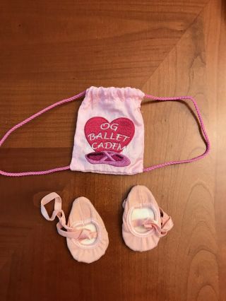 Our Generation Doll Dance Bag And Ballet Shoes Euc