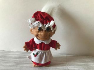 5 " Mrs.  Santa Claus Troll Doll By Russ