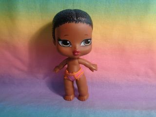 2004 Baby Bratz Doll Molded Hair African American - - Missing Pig Tails