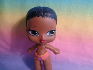 2004 Baby Bratz Doll Molded Hair African American - - missing pig tails 2