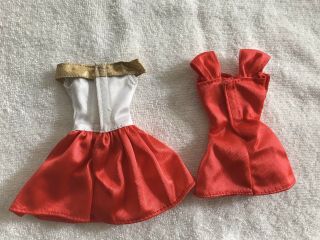 2 90’s Barbie Doll Dresses Purple Tags Silky Red Short Holiday Sexy 2