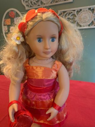 Our Generation 18 inch doll Blond Hair Blue Eyes W/outfit 2