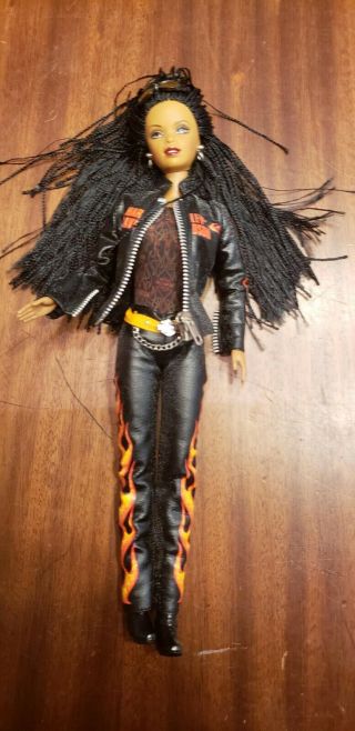 African American Harley Davidson Barbie Doll Mattel Deboxed
